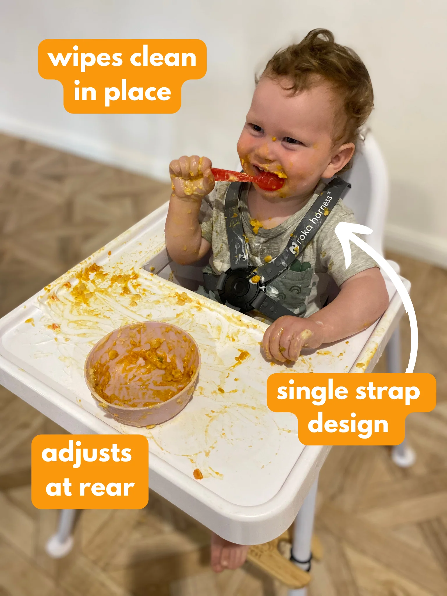 5 Point Roka Harness | Grey - Image 4